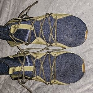 COPY - Puma ignite evoknit wave, size12, green and blue knitting, cork side pan…